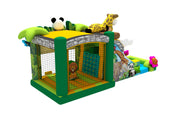 Animal World Theme 8.5x4x4.8m Inflatable Jump House With Slide