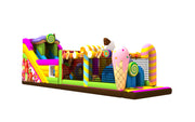 Candy 0.55mm Pvc Tarpaulin Inflatable Obstacle Courses