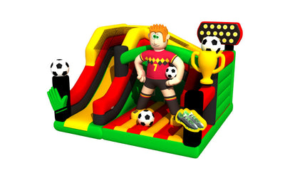 3 Years Warranty Ce Tarpaulin Football Bounce House , Kids Inflatable Bouncer