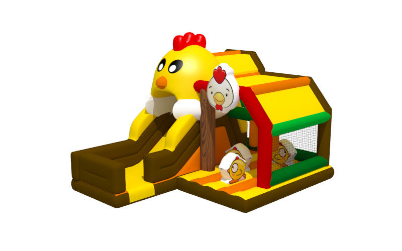 Chicken Egg Theme Playground Commercial Jumping Castle Rentals Silk Printing
